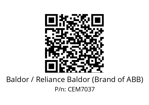 Motor  Baldor / Reliance Baldor (Brand of ABB) CEM7037