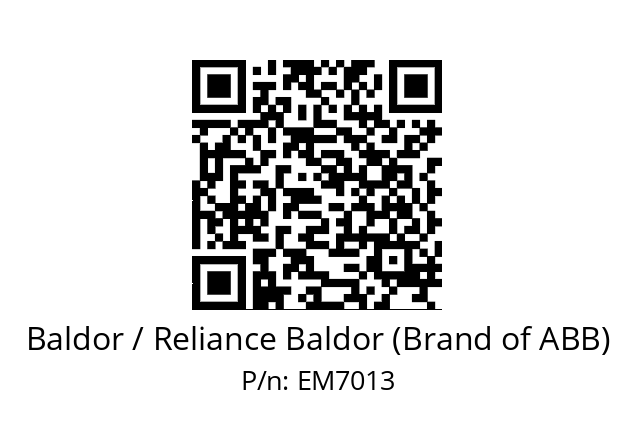 Motor  Baldor / Reliance Baldor (Brand of ABB) EM7013