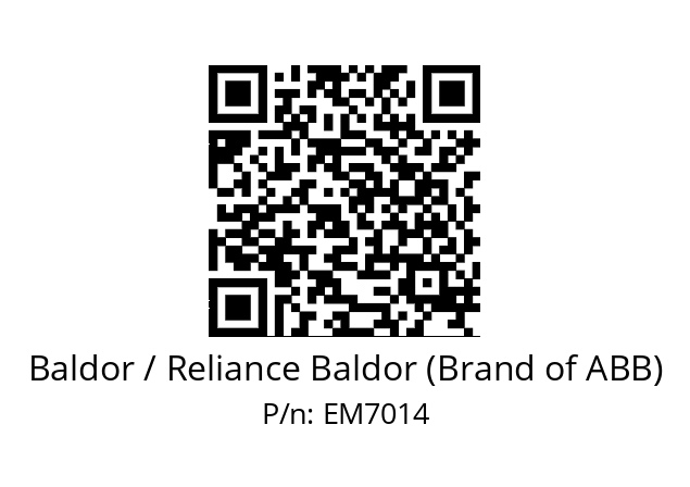 Motor  Baldor / Reliance Baldor (Brand of ABB) EM7014