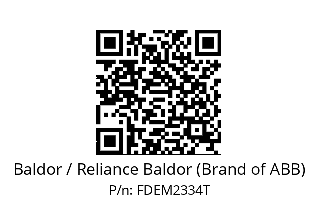 Motor  Baldor / Reliance Baldor (Brand of ABB) FDEM2334T