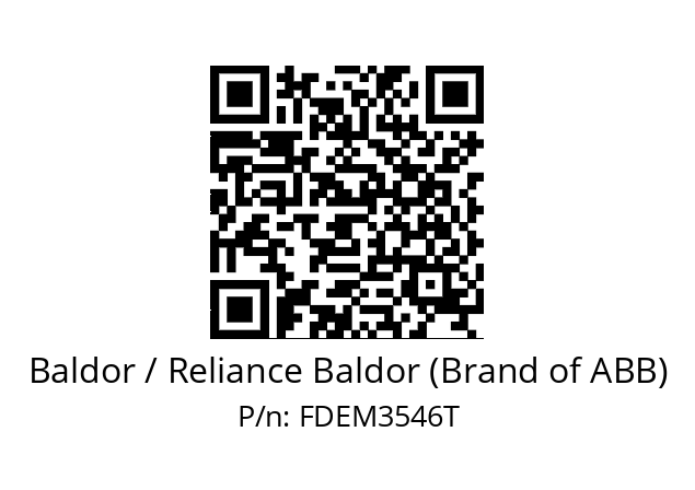 Motor  Baldor / Reliance Baldor (Brand of ABB) FDEM3546T