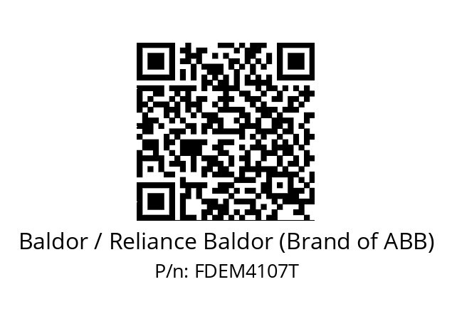 Motor  Baldor / Reliance Baldor (Brand of ABB) FDEM4107T