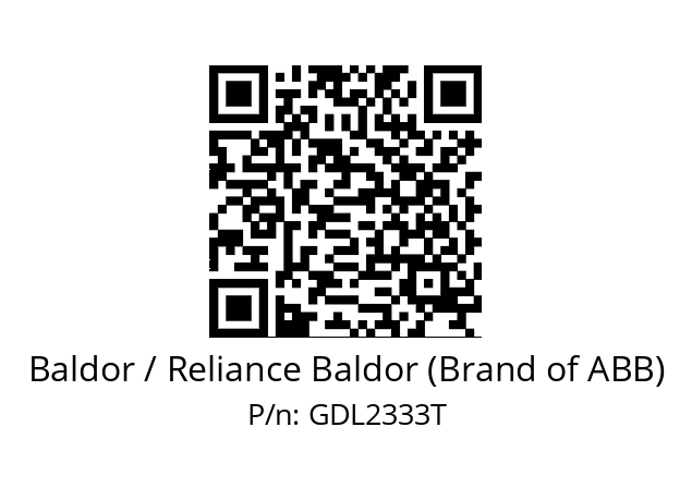 Motor  Baldor / Reliance Baldor (Brand of ABB) GDL2333T