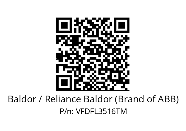 Motor  Baldor / Reliance Baldor (Brand of ABB) VFDFL3516TM