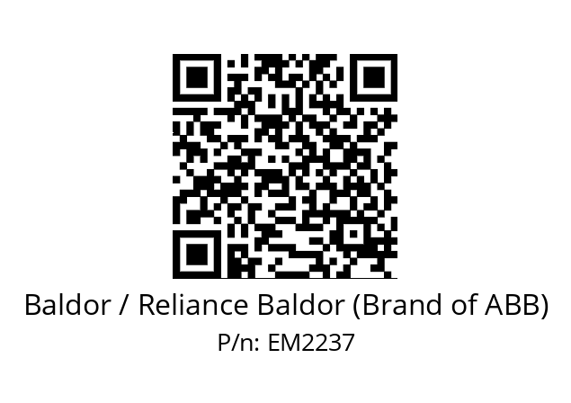 Motor  Baldor / Reliance Baldor (Brand of ABB) EM2237