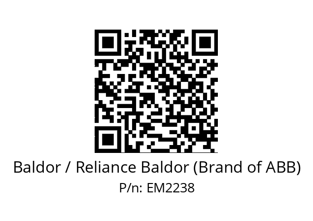 Motor  Baldor / Reliance Baldor (Brand of ABB) EM2238