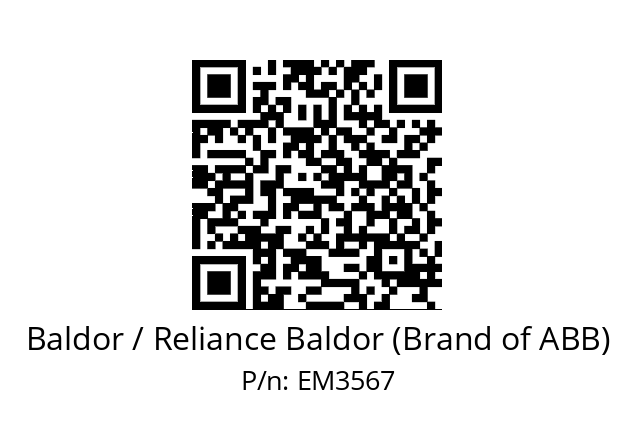 Motor  Baldor / Reliance Baldor (Brand of ABB) EM3567