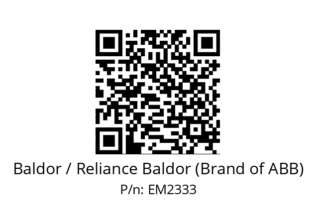 Motor  Baldor / Reliance Baldor (Brand of ABB) EM2333