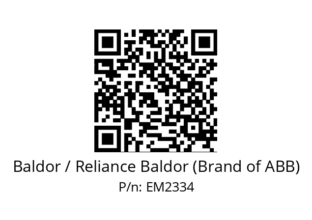 Motor  Baldor / Reliance Baldor (Brand of ABB) EM2334