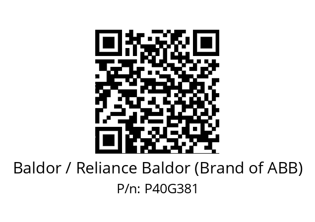 Motor  Baldor / Reliance Baldor (Brand of ABB) P40G381