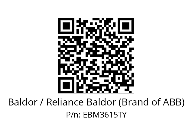 Motor  Baldor / Reliance Baldor (Brand of ABB) EBM3615TY