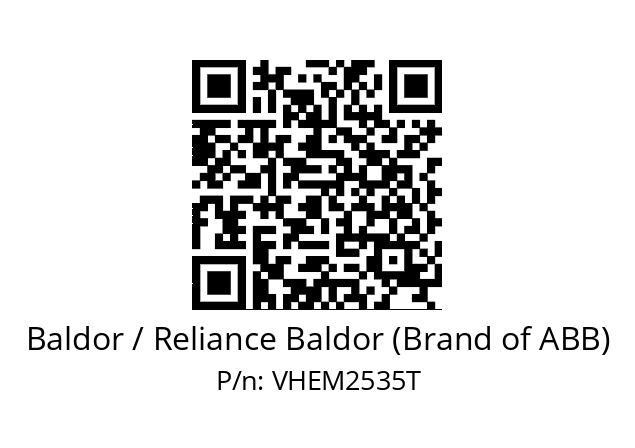 Motor  Baldor / Reliance Baldor (Brand of ABB) VHEM2535T