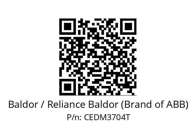 Motor  Baldor / Reliance Baldor (Brand of ABB) CEDM3704T