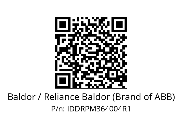 Motor  Baldor / Reliance Baldor (Brand of ABB) IDDRPM364004R1