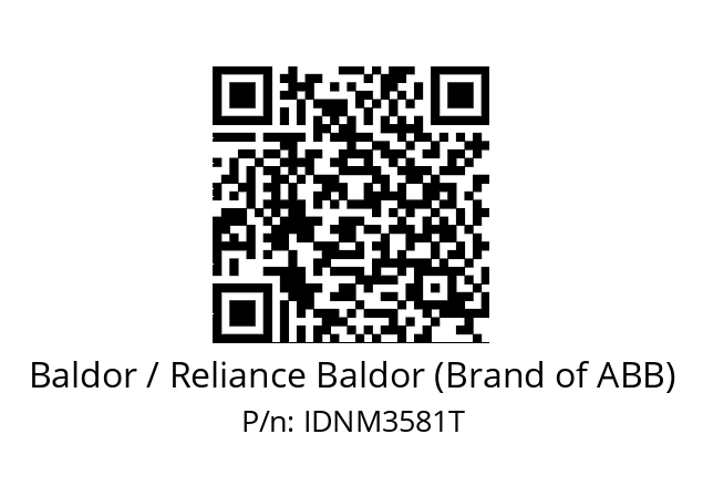 Motor  Baldor / Reliance Baldor (Brand of ABB) IDNM3581T