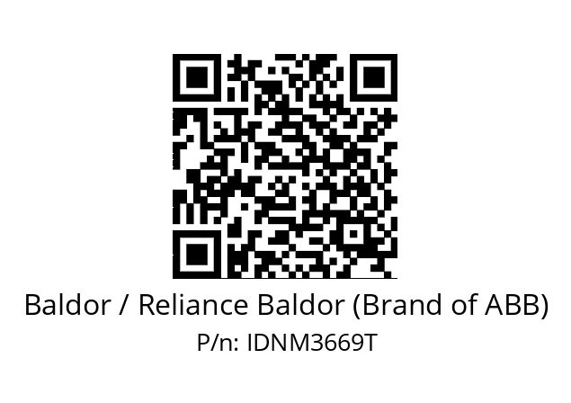 Motor  Baldor / Reliance Baldor (Brand of ABB) IDNM3669T