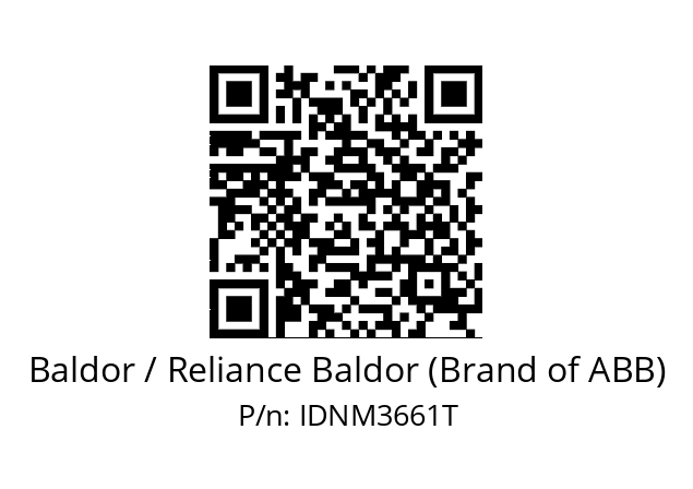 Motor  Baldor / Reliance Baldor (Brand of ABB) IDNM3661T