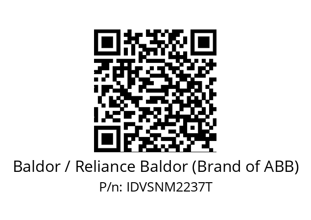 Motor  Baldor / Reliance Baldor (Brand of ABB) IDVSNM2237T