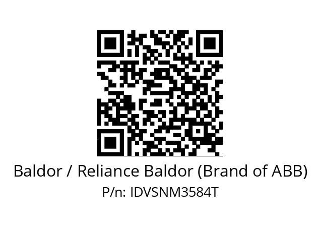 Motor  Baldor / Reliance Baldor (Brand of ABB) IDVSNM3584T