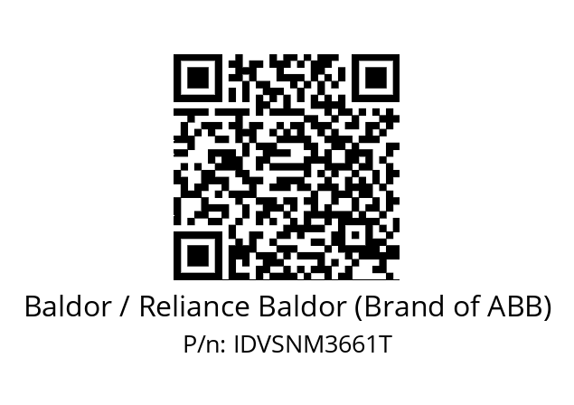 Motor  Baldor / Reliance Baldor (Brand of ABB) IDVSNM3661T