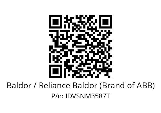 Motor  Baldor / Reliance Baldor (Brand of ABB) IDVSNM3587T