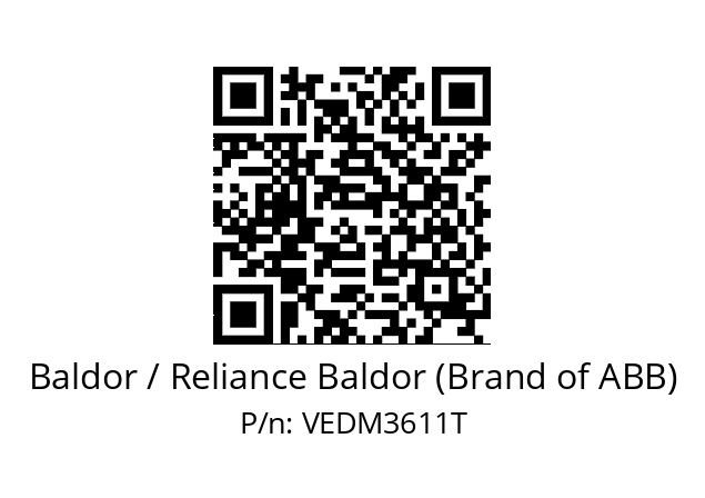 Motor  Baldor / Reliance Baldor (Brand of ABB) VEDM3611T