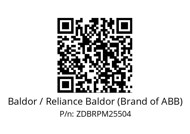 Motor  Baldor / Reliance Baldor (Brand of ABB) ZDBRPM25504