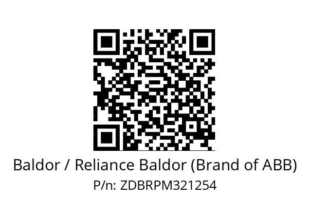 Motor  Baldor / Reliance Baldor (Brand of ABB) ZDBRPM321254