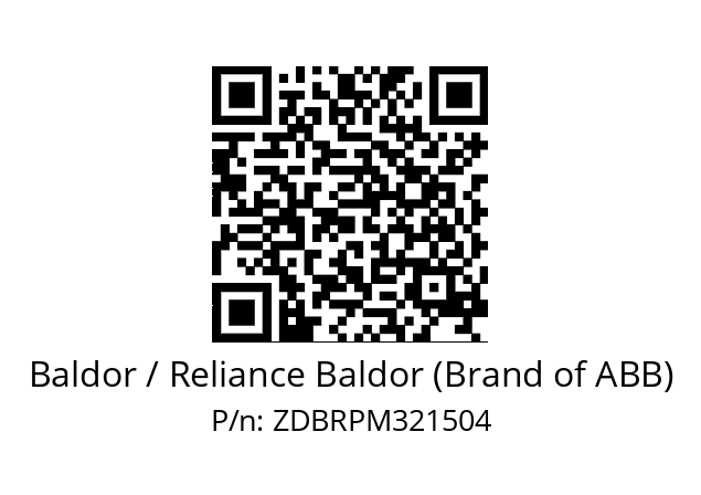 Motor  Baldor / Reliance Baldor (Brand of ABB) ZDBRPM321504