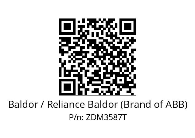 Motor  Baldor / Reliance Baldor (Brand of ABB) ZDM3587T