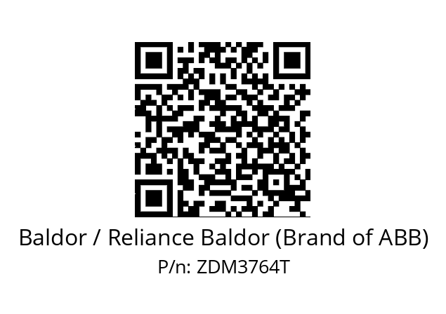 Motor  Baldor / Reliance Baldor (Brand of ABB) ZDM3764T