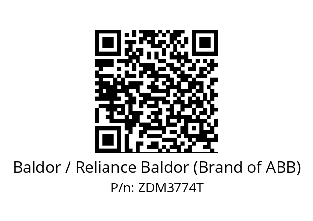 Motor  Baldor / Reliance Baldor (Brand of ABB) ZDM3774T