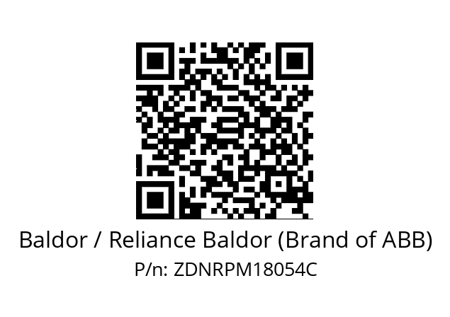 Motor  Baldor / Reliance Baldor (Brand of ABB) ZDNRPM18054C