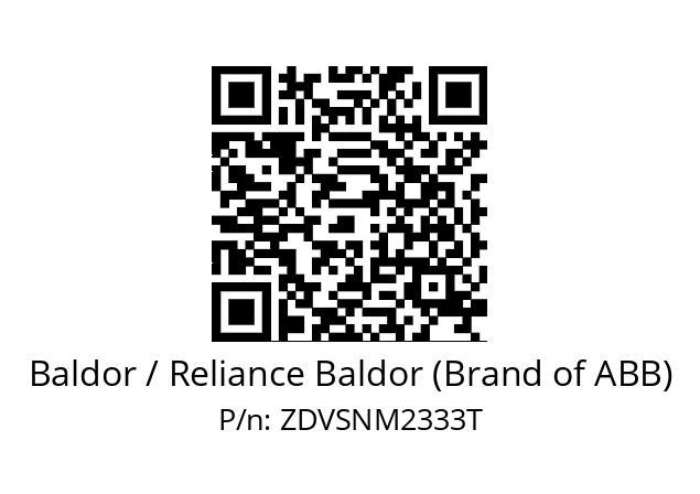 Motor  Baldor / Reliance Baldor (Brand of ABB) ZDVSNM2333T