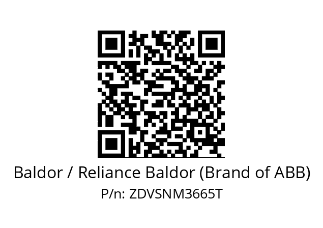 Motor  Baldor / Reliance Baldor (Brand of ABB) ZDVSNM3665T