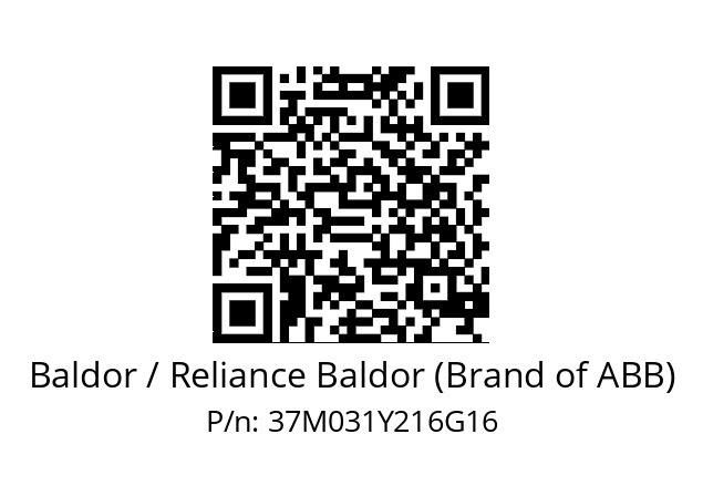   Baldor / Reliance Baldor (Brand of ABB) 37M031Y216G16