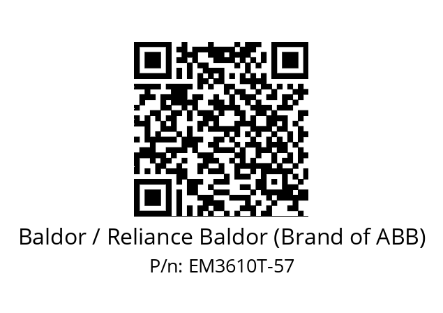   Baldor / Reliance Baldor (Brand of ABB) EM3610T-57