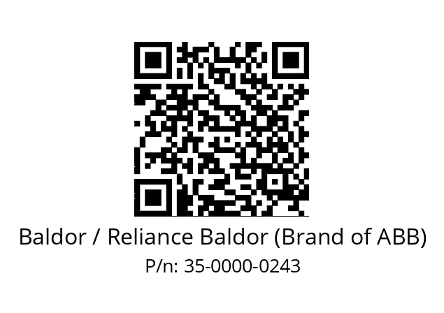   Baldor / Reliance Baldor (Brand of ABB) 35-0000-0243