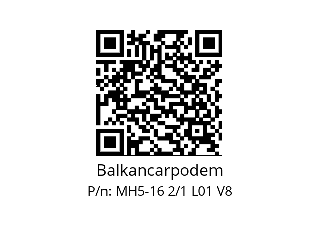   Balkancarpodem MH5-16 2/1 L01 V8