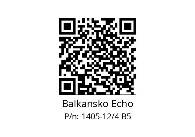   Balkansko Echo 1405-12/4 B5