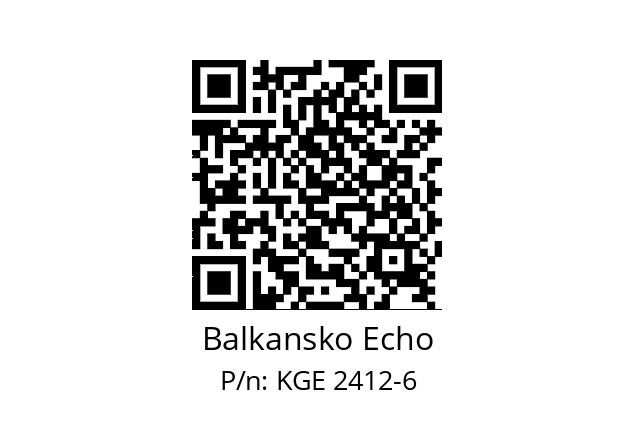   Balkansko Echo KGE 2412-6