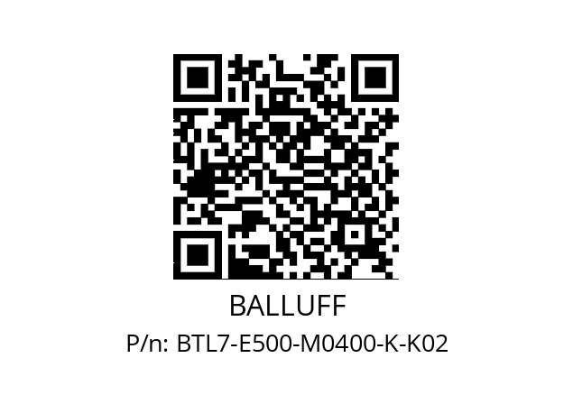   BALLUFF BTL7-E500-M0400-K-K02