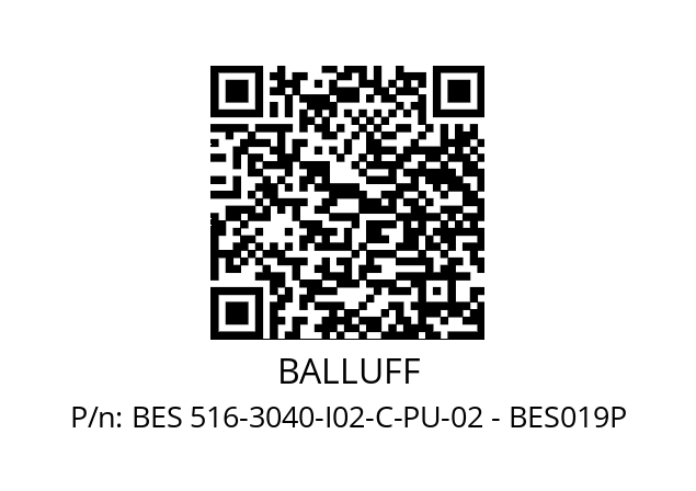   BALLUFF BES 516-3040-I02-C-PU-02 - BES019P