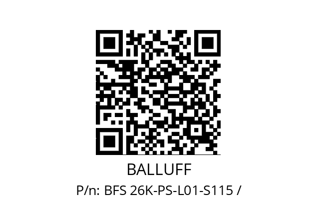   BALLUFF BFS 26K-PS-L01-S115 /