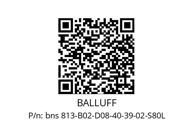   BALLUFF bns 813-B02-D08-40-39-02-S80L