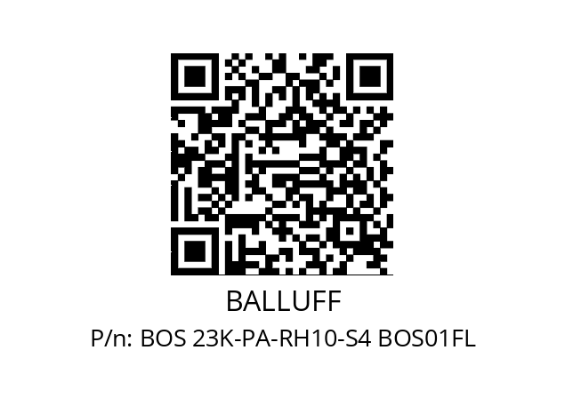   BALLUFF BOS 23K-PA-RH10-S4 BOS01FL