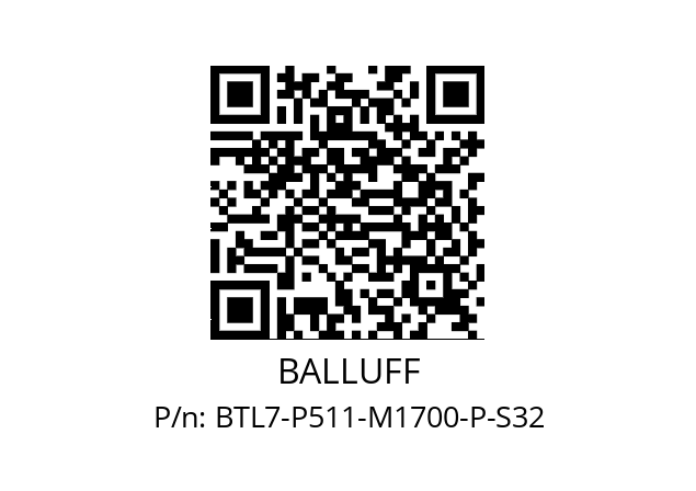   BALLUFF BTL7-P511-M1700-P-S32