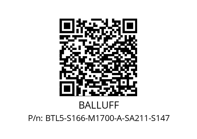   BALLUFF BTL5-S166-M1700-A-SA211-S147