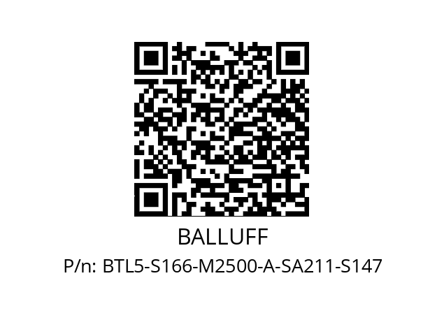   BALLUFF BTL5-S166-M2500-A-SA211-S147