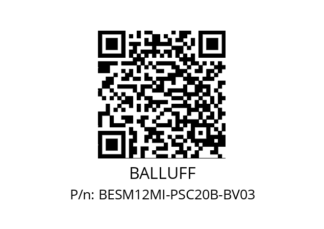   BALLUFF ВЕSМ12МI-РSС20В-ВV03